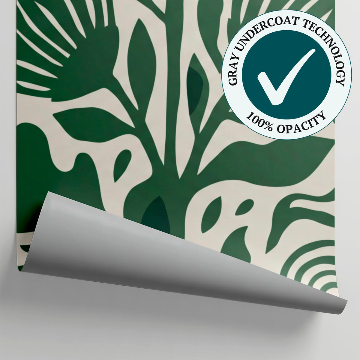 Thistle Folk Green Floral Wallpaper - Sage Green Flower Peel and Stick Wall Mural - Matière