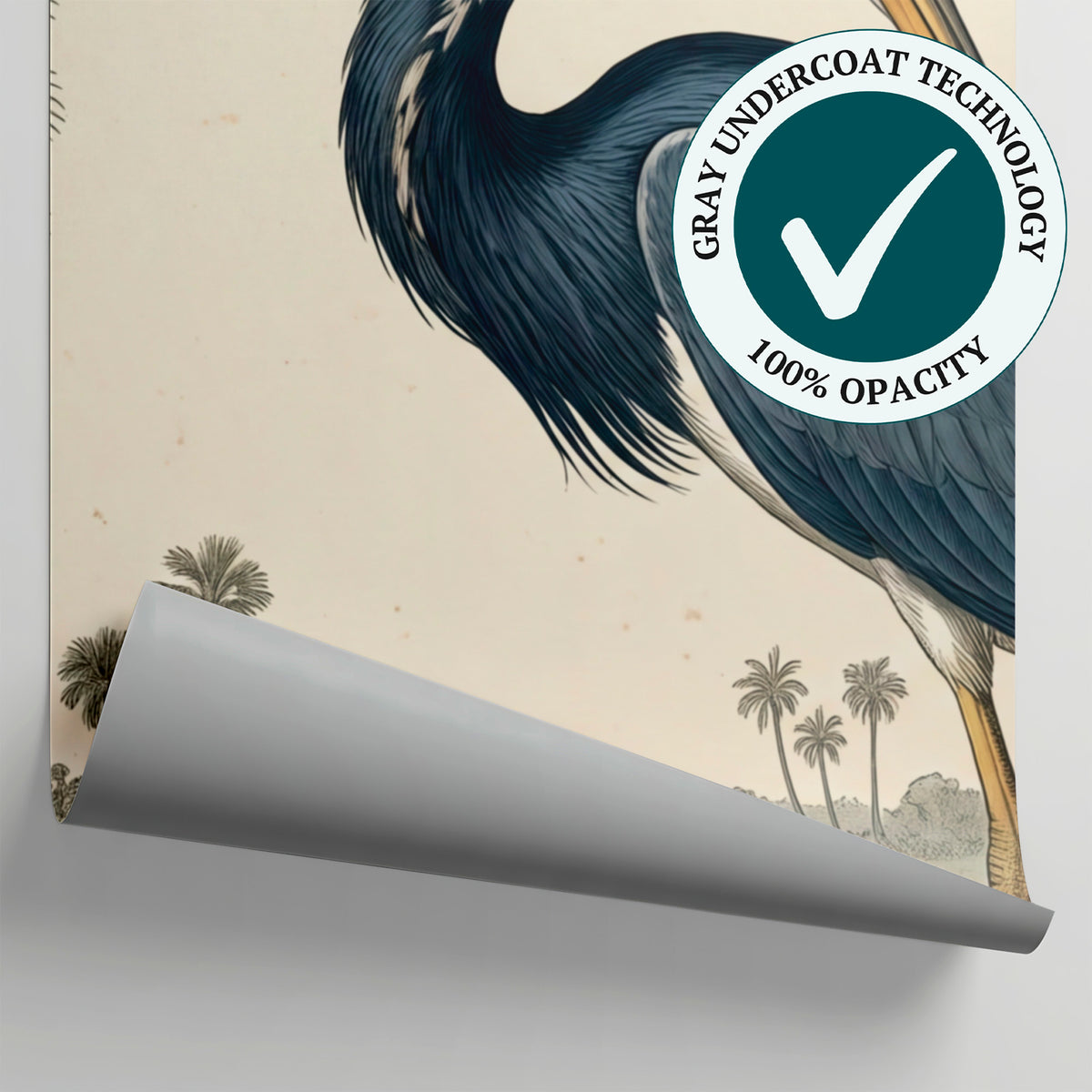 Tidewater Naturalist Blue Wallpaper - Navy Blue Tropical Wallpaper Animal Wall Mural Peel and Stick - Matière