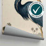 Tidewater Naturalist Blue Wallpaper - Navy Blue Tropical Wallpaper Animal Wall Mural Peel and Stick - Matière
