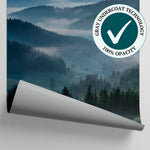 Valley Breath Blue Mountain Wallpaper - Forest Landscape Scenery Woodland Peel and Stick Wall Mural - Matière