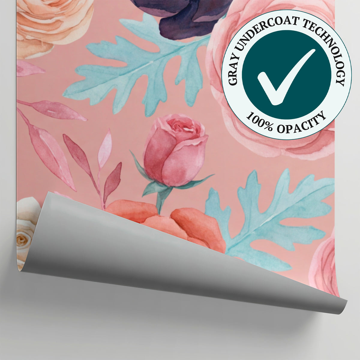 Velvet Ranunculus Pink Rose Wallpaper - Pink Floral Vintage Flower Peel and Stick Wall Mural - Matière
