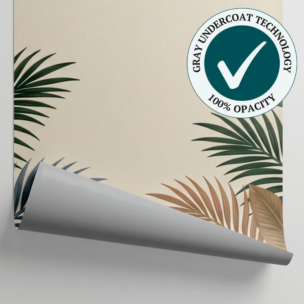 Verdant Drift Green Tropical Wallpaper - Jungle Palm Tree Botanical Leaf Wall Mural Peel and Stick - Matière