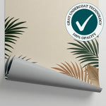 Verdant Drift Green Tropical Wallpaper - Jungle Palm Tree Botanical Leaf Wall Mural Peel and Stick - Matière
