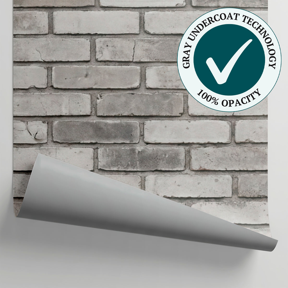 Weathered Mortar - Gray White Brick Wallpaper - Grey Brick Effect Wallpaper Peel and Stick - Matière
