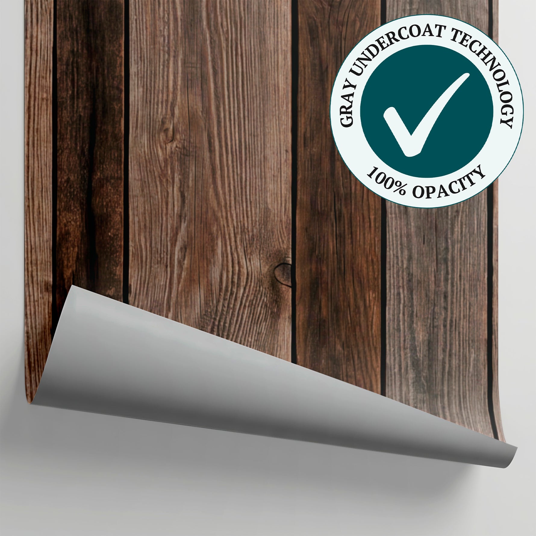 Weathered Plank Brown Wood Wallpaper - Rustic Wood Panel Wallpaper Peel and Stick Wood Effect Mural - Matière