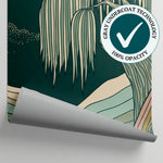 Willow Ridge Sojourn Green Mountain Wallpaper - Green Rocky Wallpaper Peel and Stick - Matière