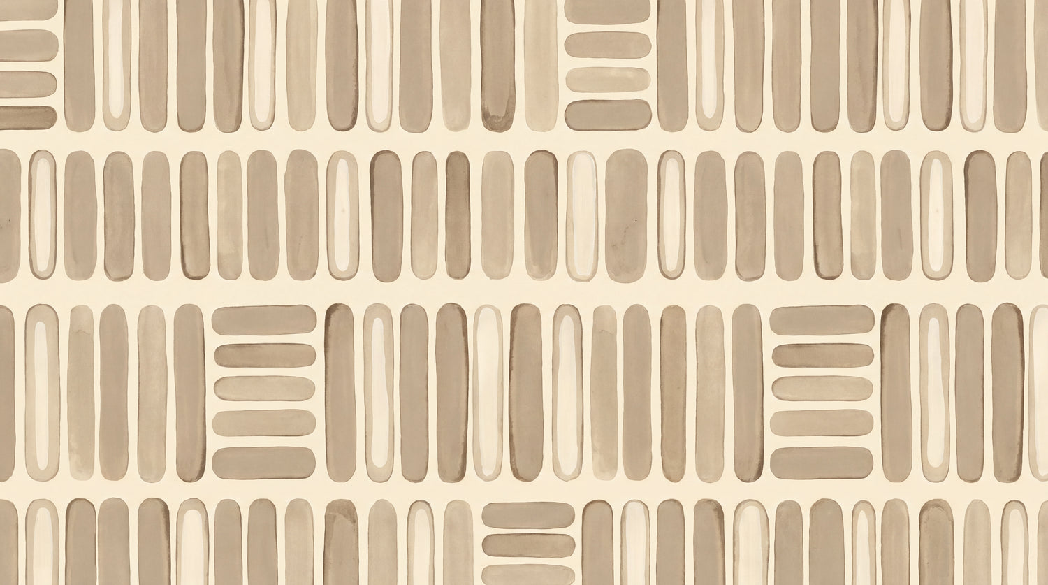 Adobe Tally Beige Minimalist Wallpaper - Earthy Vertical Bars Peel and Stick - Design