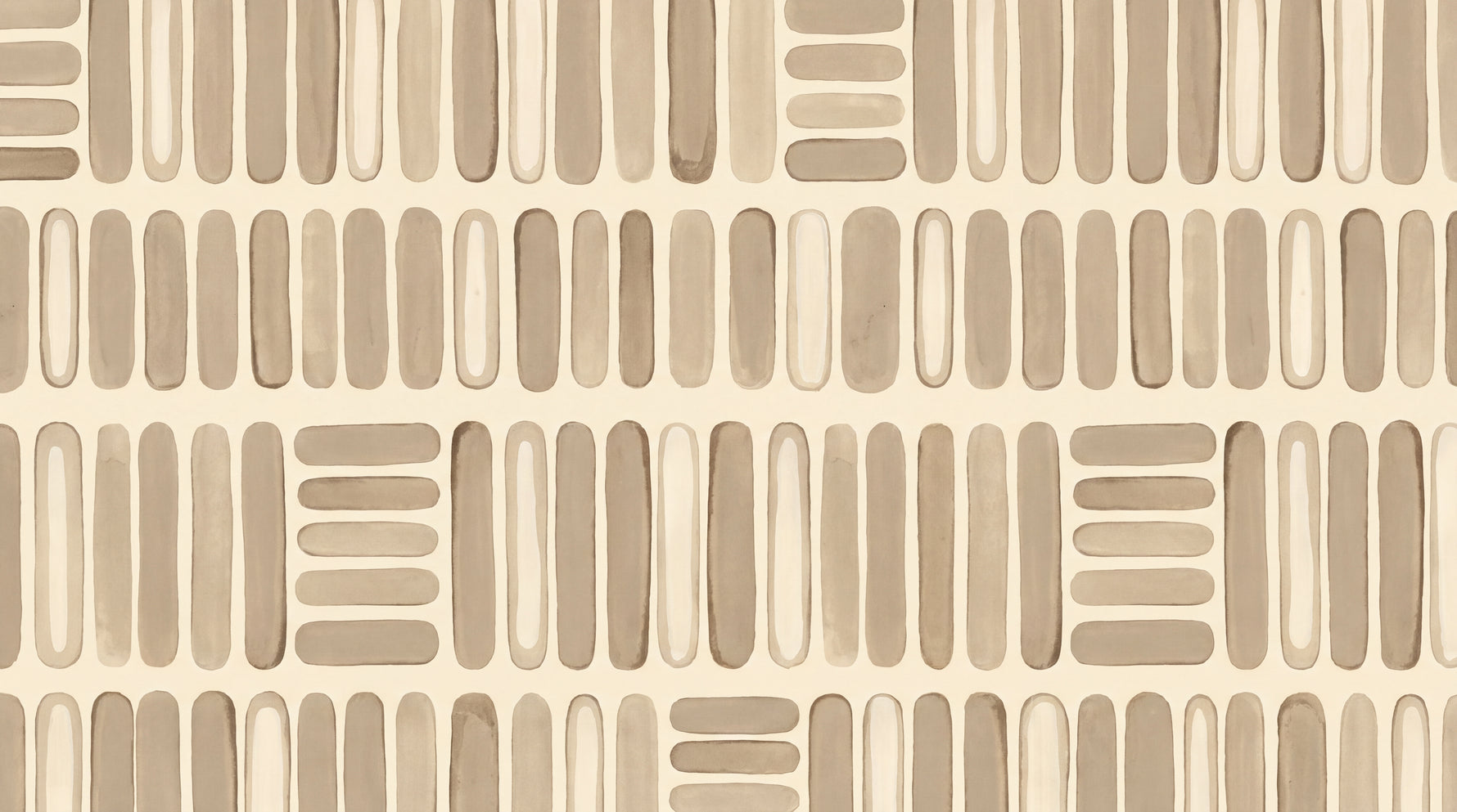 Adobe Tally Beige Minimalist Wallpaper - Earthy Vertical Bars Peel and Stick - Design