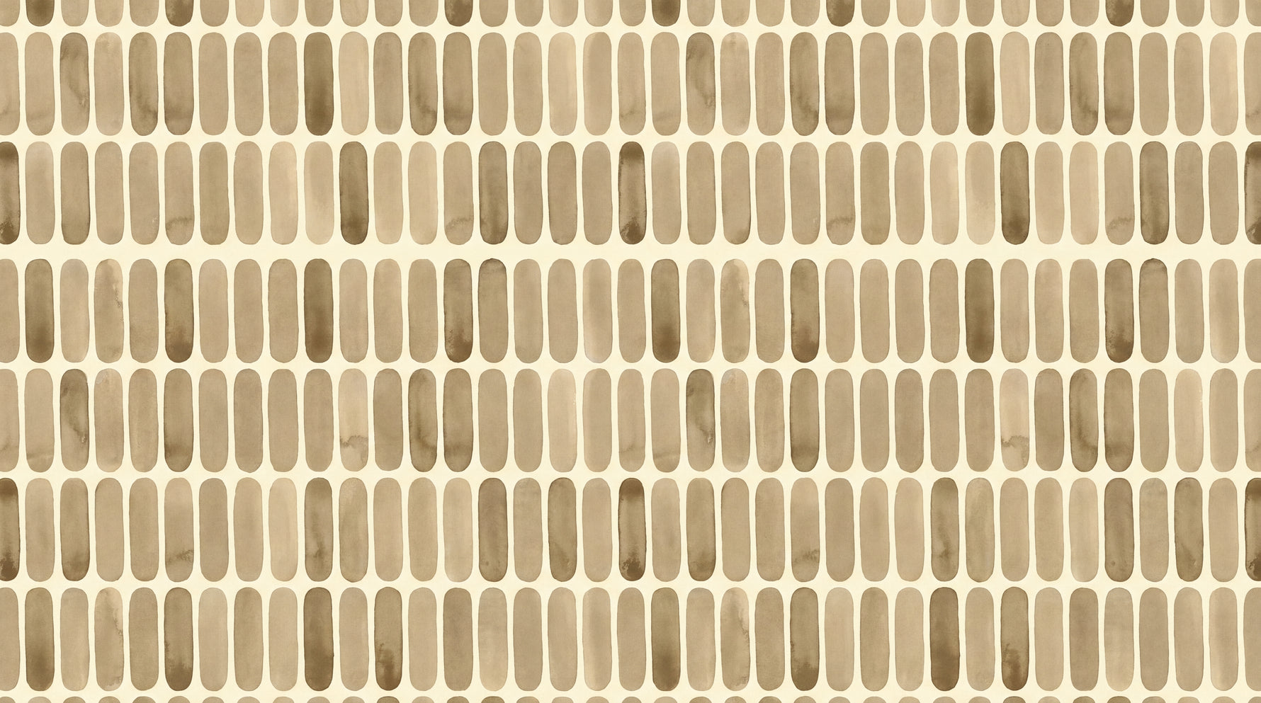 Adobe Tiles Beige Minimalist Wallpaper - Earthy Brown Mid-Century Tile Pattern Peel and Stick - Design