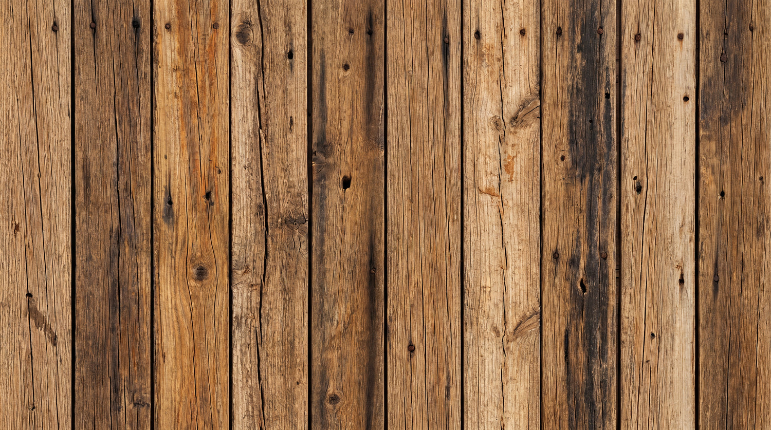 Barnboard Timber Brown Wood Wallpaper - Rustic Wood Panel Peel and Stick Wall Mural Effect - Design