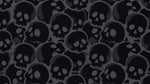 Bonework Shadows Black Gothic Wallpaper - Dark Skull Aesthetic Peel and Stick Mural - Design