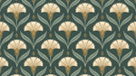 Carnation Fanfare Green Floral Wallpaper - Vintage Botanical Victorian Peel and Stick - Design