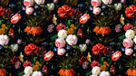 Chiaroscuro Flourish Dark Rose Wallpaper - Black Floral Red Rose Beautiful Flower Peel and Stick - Design