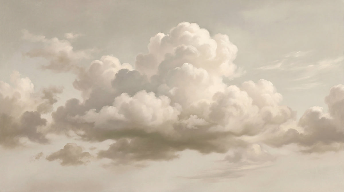 Cirrus Veil Beige Cloud Wallpaper - Sky Wallpaper Peel and Stick Blue Sky Mural - Design