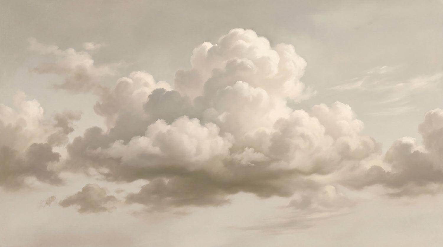 Cirrus Veil Beige Cloud Wallpaper - Sky Wallpaper Peel and Stick Blue Sky Mural - Design