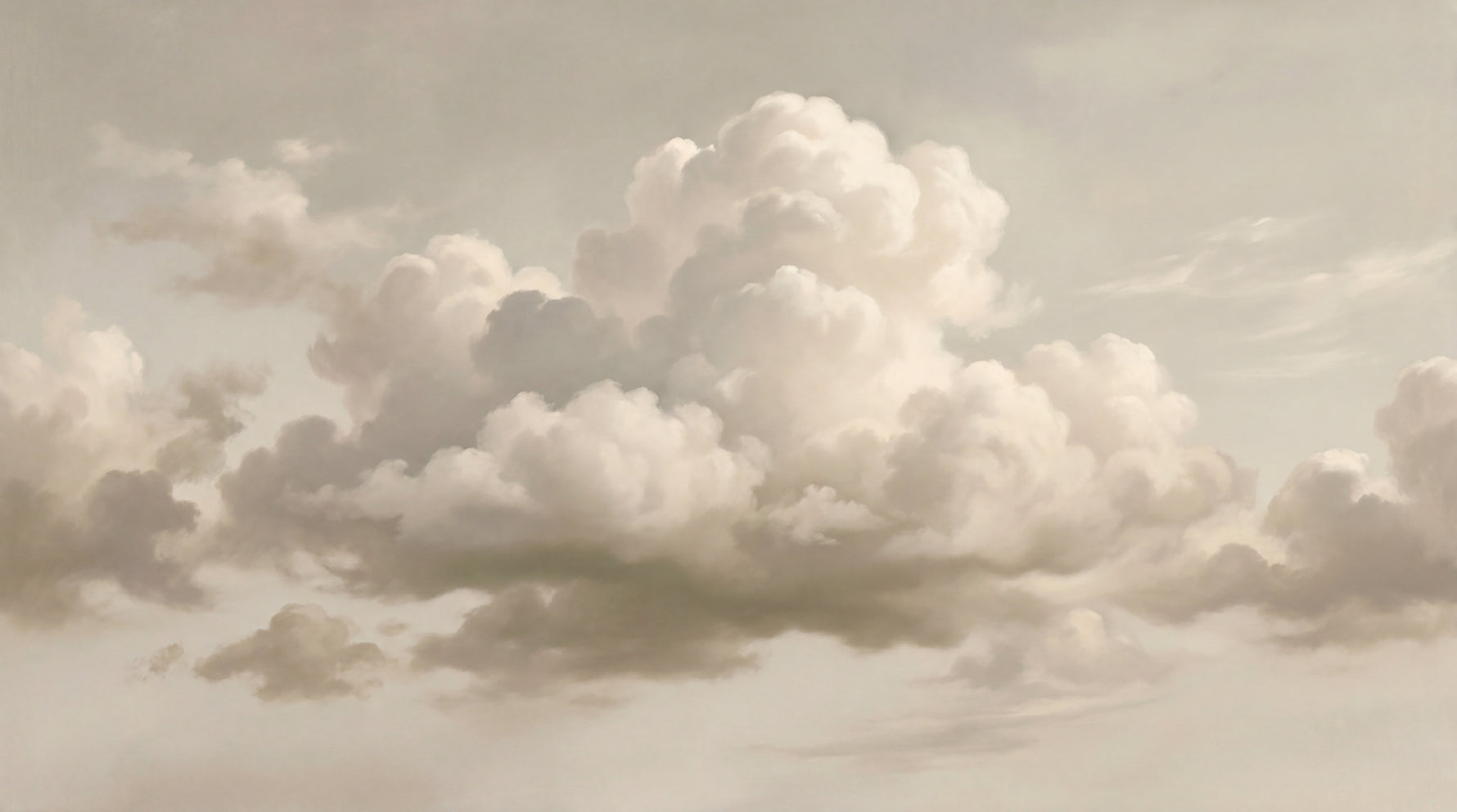Cirrus Veil Beige Cloud Wallpaper - Sky Wallpaper Peel and Stick Blue Sky Mural - Design
