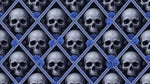 Cobalt Requiem Dark Gothic Wallpaper - Skull Peel and Stick Wall Mural Dark Blue Aesthetic Academia - Design