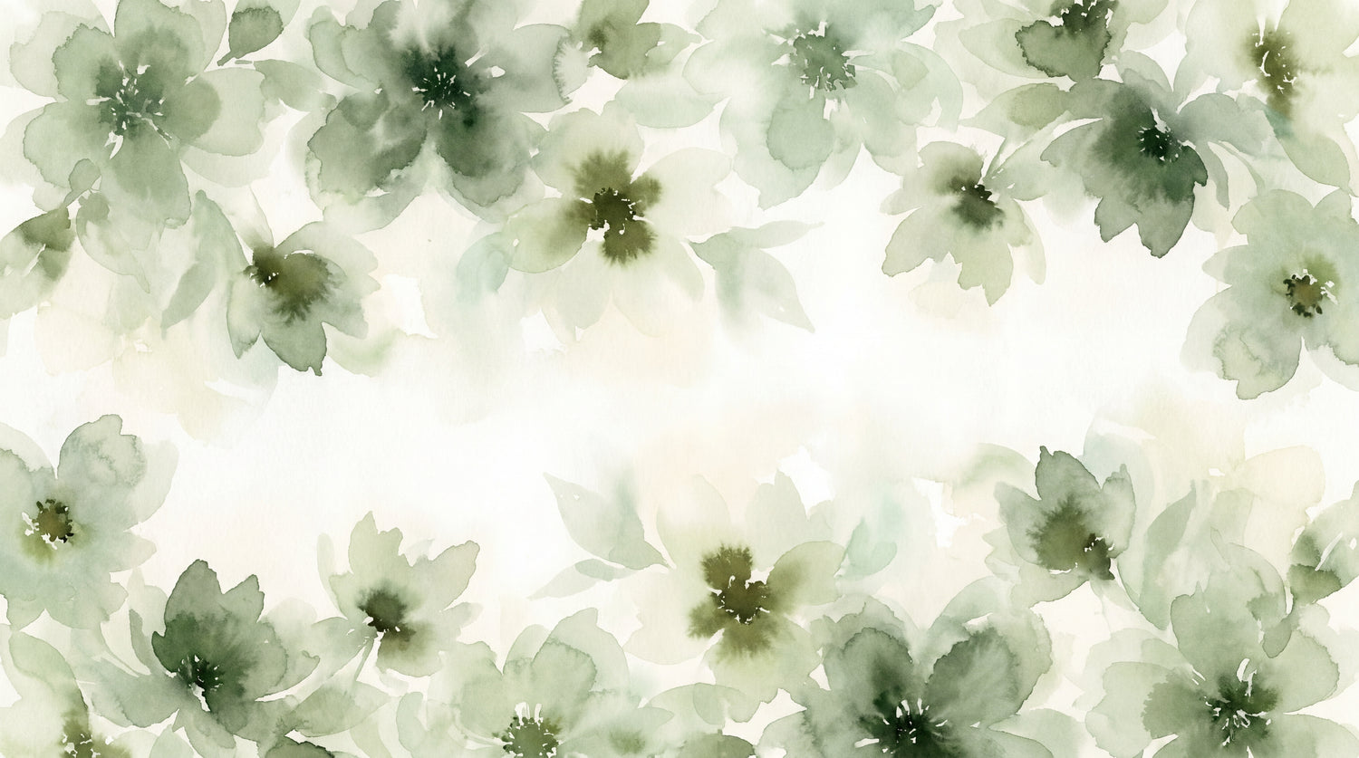 Dewlit Petalwash - Green Sage Green Wallpaper Floral - Light Green Flower Wallpaper Peel and Stick - Design