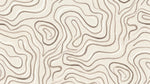 Drifting Contours - Beige Abstract Wallpaper - Minimalist Geometric Peel and Stick Wall Mural - Design
