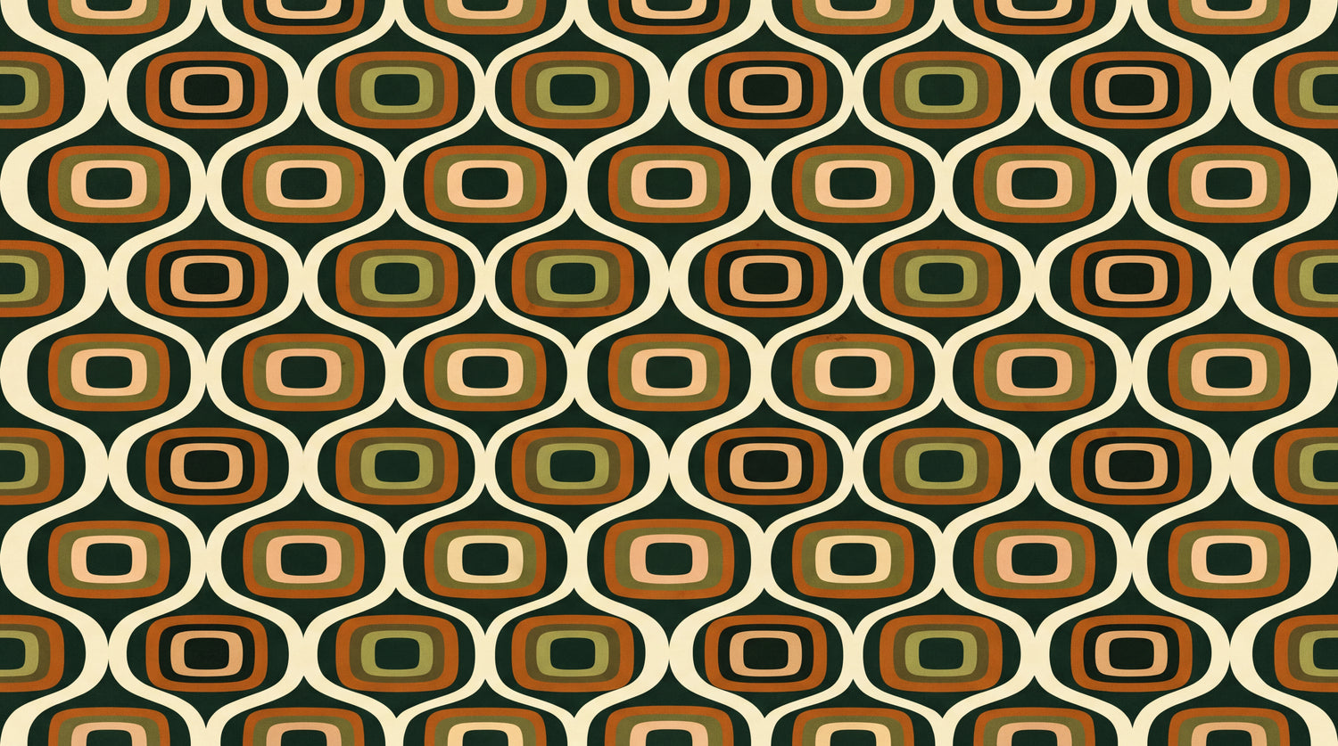 Ember Lozenge Orange Retro Wallpaper - Geometric Vintage Peel and Stick Wall Mural - Design