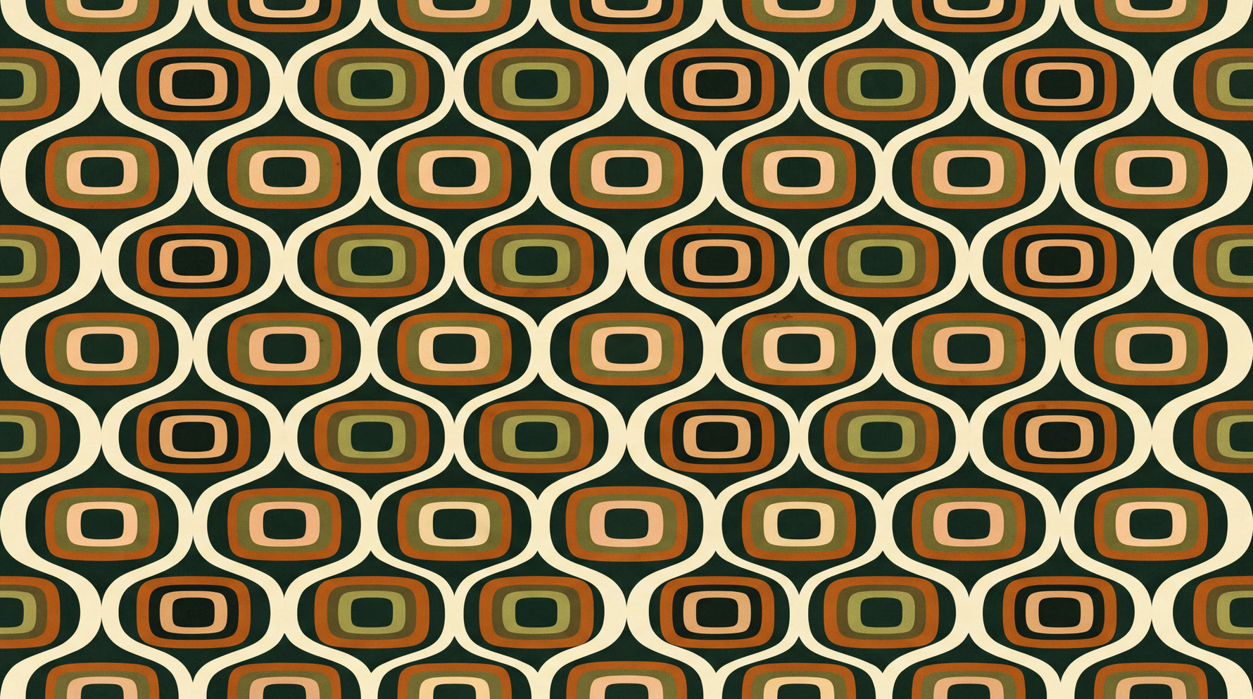 Ember Lozenge Orange Retro Wallpaper - Geometric Vintage Peel and Stick Wall Mural - Design