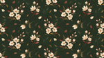 Ember Magnolia - Green Magnolia Wallpaper - Dark Green Floral Wallpaper Vintage Flower Peel and Stick - Design