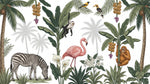 Equator Songbirds Green Jungle Wallpaper - Tropical Monkey Palm Tree Botanical Greenery Peel and Stick - Design