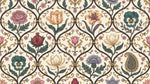 Filigree Tapestry Beige Victorian Wallpaper - Vintage Damask Floral Peel and Stick - Design