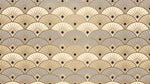 Gatsby Fanlight Sunrise Gold Art Deco Wallpaper - Black and Gold Geometric Wall Mural - Design