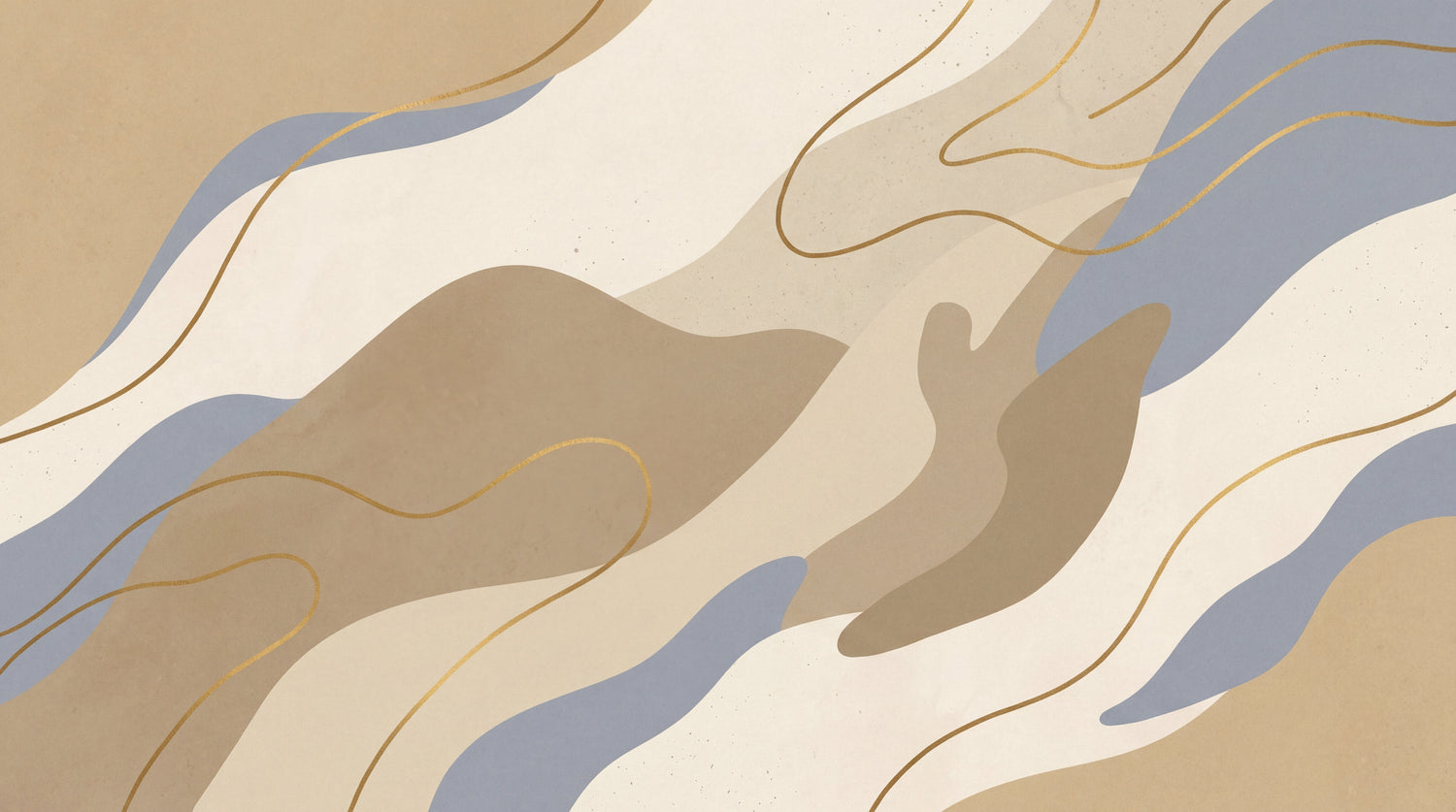 Gilded Drift - Beige Abstract Wallpaper - Minimalist Geometric Wall Mural Peel and Stick - Design
