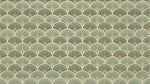 Gilded Fans - Green Art Deco Wallpaper - Sage Geometric Vintage Peel and Stick Mural - Design