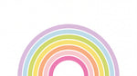 Gumdrop Halo Pastel Kids Wallpaper Rainbow Nursery Minimalist Peel and Stick Mural - Design