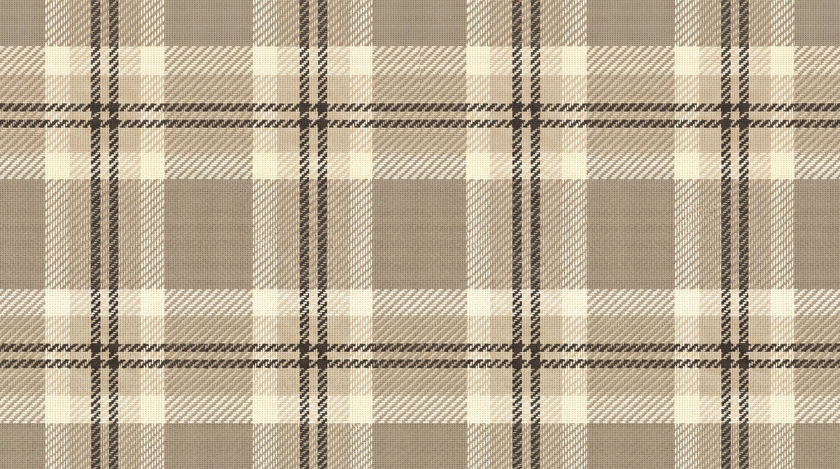 Hearthside Tartan Beige Vintage Wallpaper - Cream Wallpaper Peel and Stick Beige Aesthetic - Design