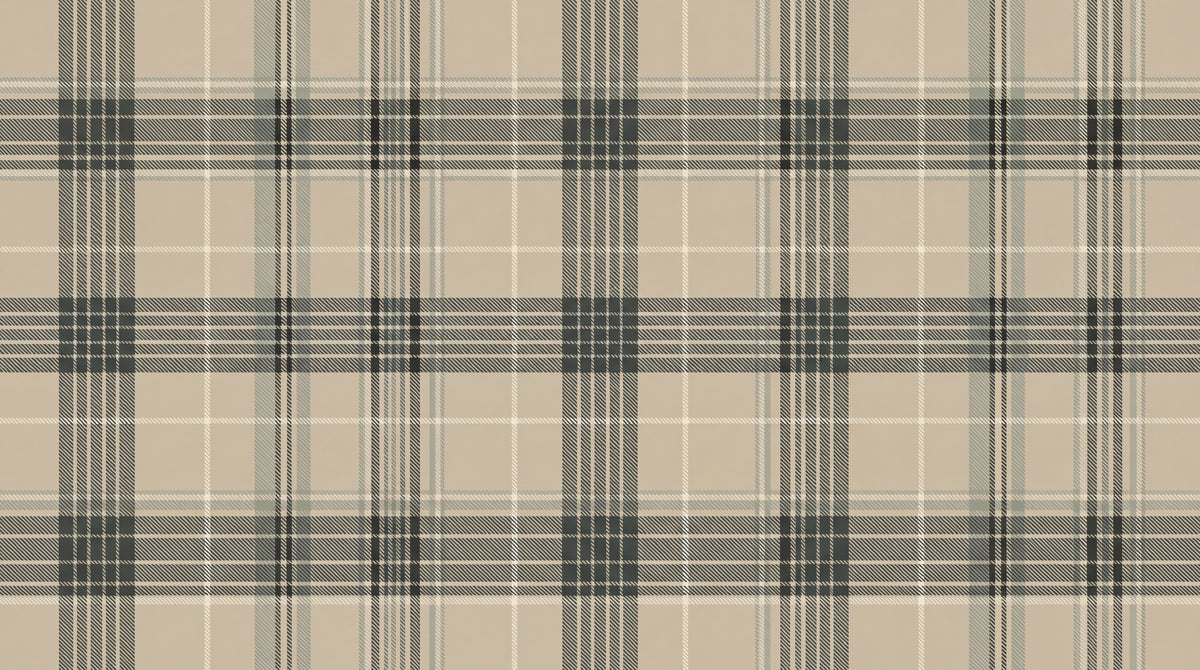 Heather Loom Beige Vintage Wallpaper - Gray Plaid Cream Peel and Stick - Design