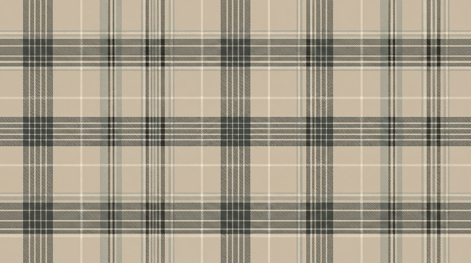 Heather Loom Beige Vintage Wallpaper - Gray Plaid Cream Peel and Stick - Design