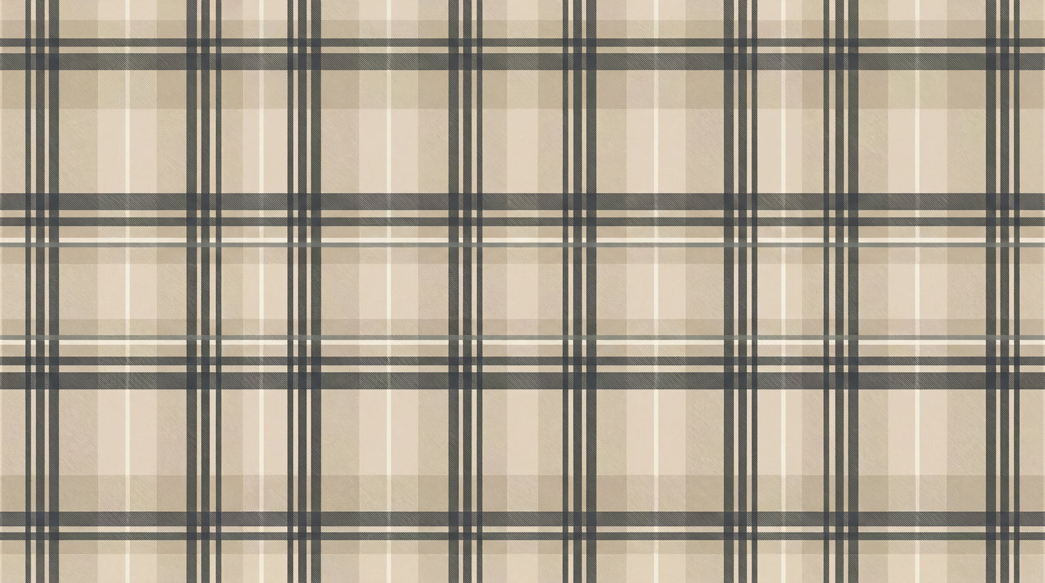 Heritage Weave - Beige Vintage Wallpaper Geometric Victorian Plaid Peel and Stick Wall Mural - Design