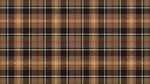 Highland Hearth - Brown Vintage Wallpaper - Orange Cream Plaid Tartan Peel and Stick - Design