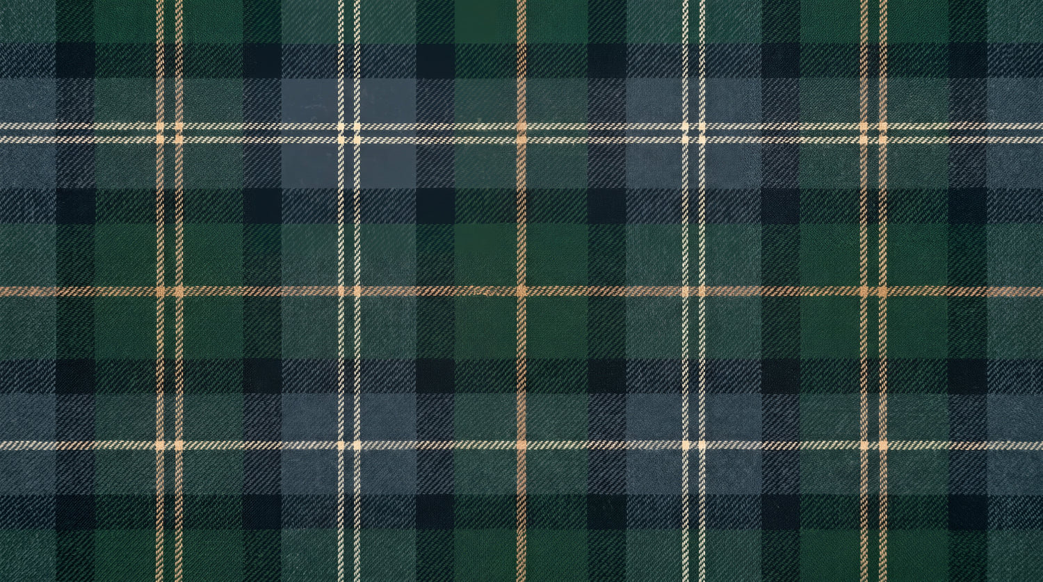Highland Loom Green Wallpaper - Dark Green Vintage Wallpaper Peel and Stick Navy Blue Emerald Mural - Design