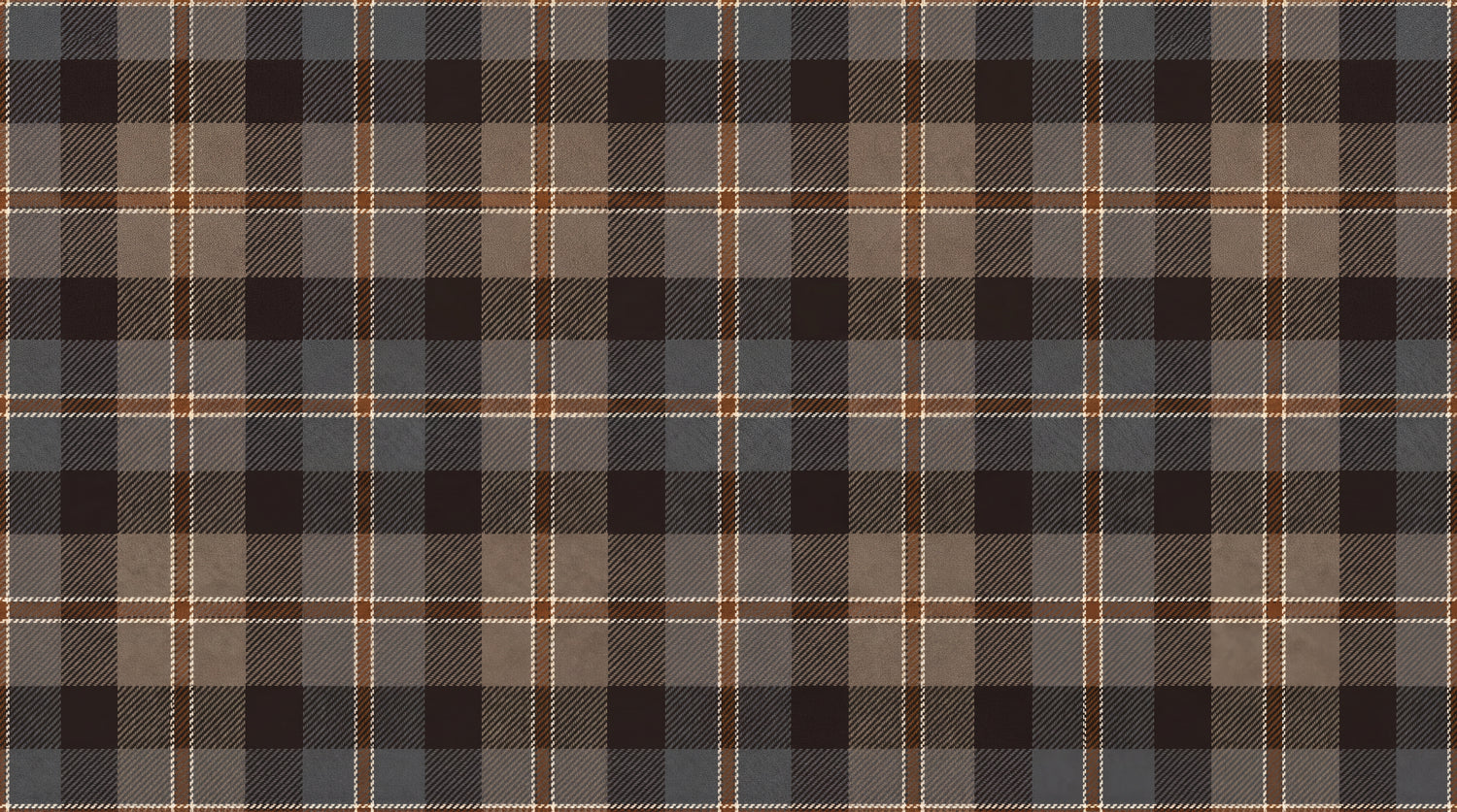 Highland Weave - Brown Vintage Wallpaper - Light Brown Grey Aesthetic Plaid Peel and Stick - Design