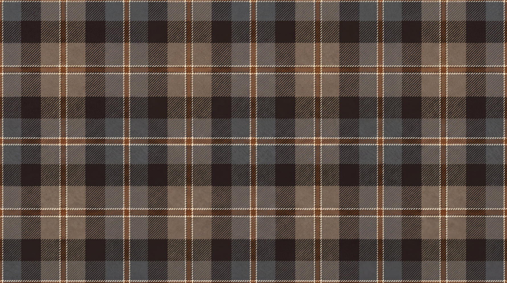 Highland Weave - Brown Vintage Wallpaper - Light Brown Grey Aesthetic Plaid Peel and Stick - Design