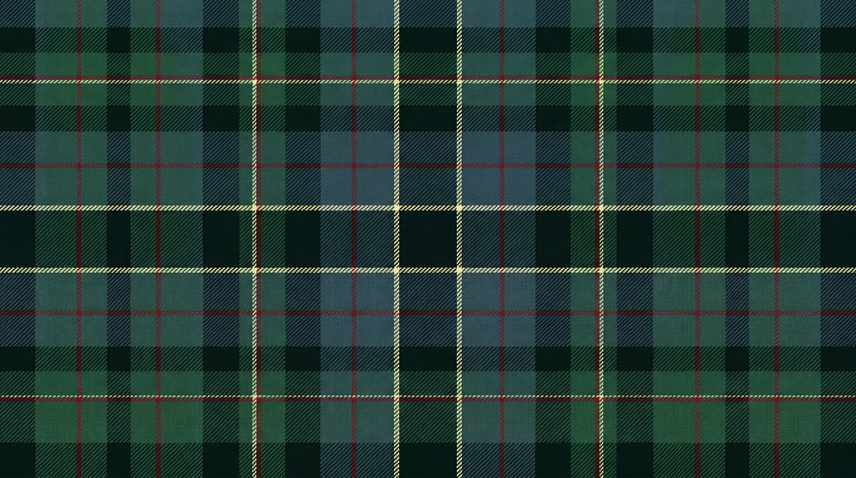 Highland Weave - Green Wallpaper, Dark Green Vintage Plaid, Navy Blue Emerald Peel and Stick Mural - Design