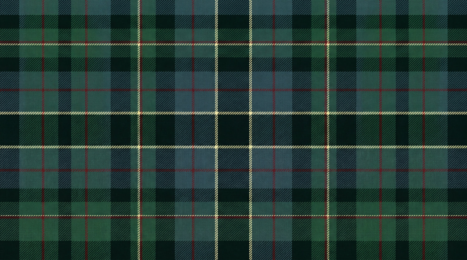 Highland Weave - Green Wallpaper, Dark Green Vintage Plaid, Navy Blue Emerald Peel and Stick Mural - Design