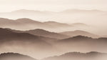 Hushed Ridges - Beige Mountain Wallpaper - Minimalist Landscape Scenery Peel and Stick Wall Mural - Design