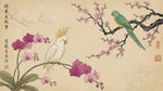 Ivory Quill Beige Chinoiserie Wallpaper - Vintage Japanese Botanical Wall Mural Peel and Stick - Design