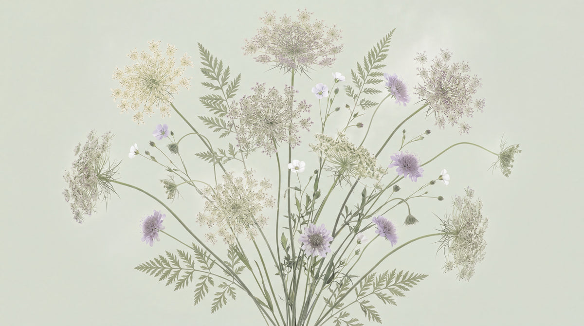 Lacecloud Pasture Green Floral Wallpaper - Sage Green Flower Peel and Stick Greenery Wall Mural - Design