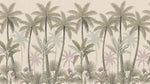 Linen Grove Beige Tropical Wallpaper - Palm Tree Jungle Botanical Vintage Peel and Stick Wall Mural - Design
