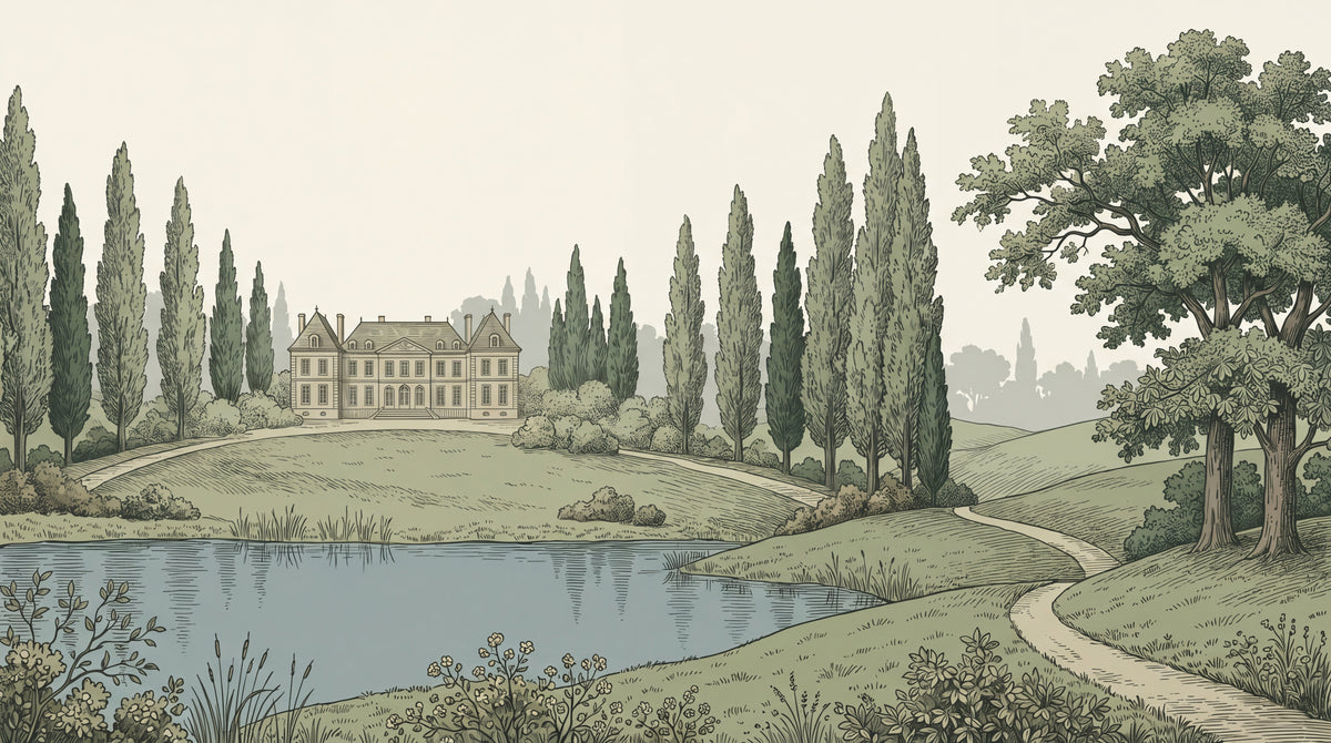 Manor Horizon Green Scenery Wallpaper - Sage Green Landscape Wallpaper Peel and Stick - Design