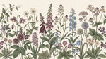 Meadowlark Botany Green Floral Wallpaper - Sage Green Flower Wall Mural Peel and Stick - Design