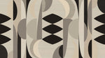 Modernist Reverie - Beige Abstract Wallpaper Geometric Minimalist Peel and Stick Wall Mural - Design