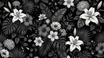 Obsidian Lily - Black Floral Wallpaper - Dark Aesthetic Flower Peel and Stick Wall Mural - Design